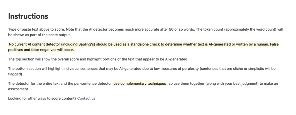 Sapling Instructions StealthGPT