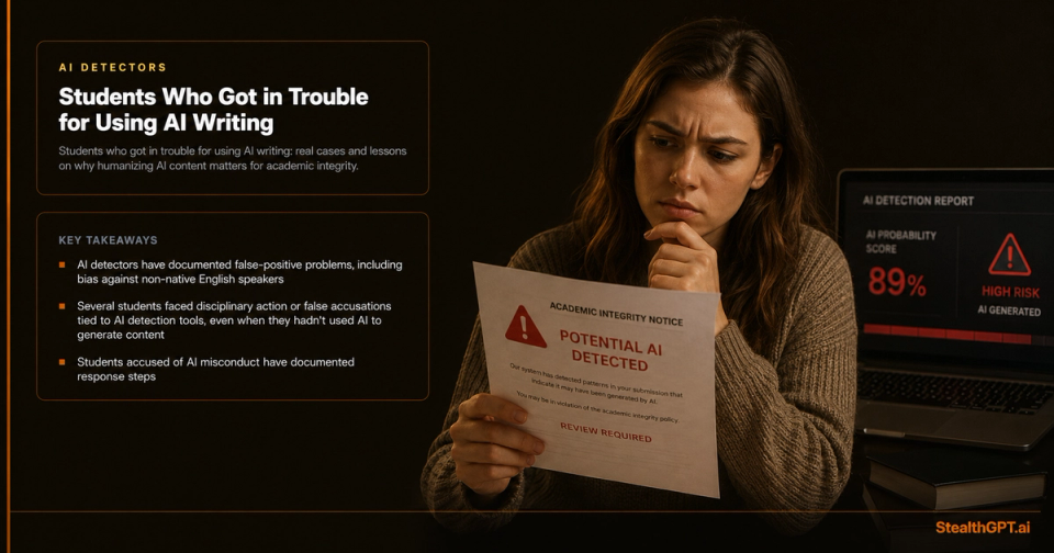 Students facing academic consequences for AI-generated writing submissions