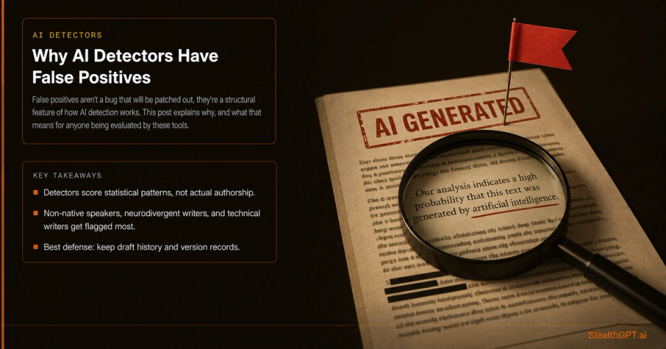 Why AI detectors produce false positives on genuinely human-written text