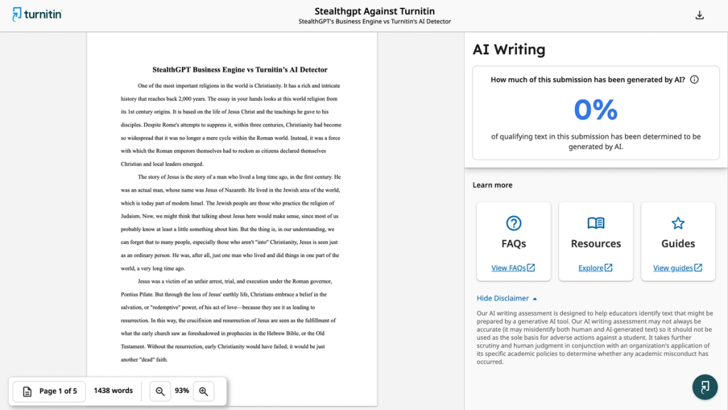 StealthGPT'S Business Engine Vs Turnitin StealthGPT