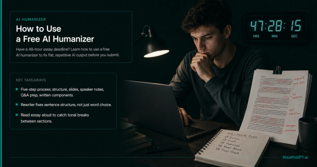 Using a free AI humanizer to fix flat AI writing under a 48-hour deadline