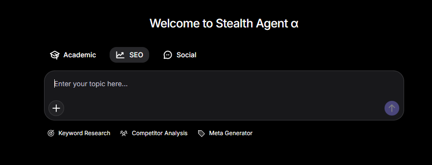 Stealth Agent Dashboard