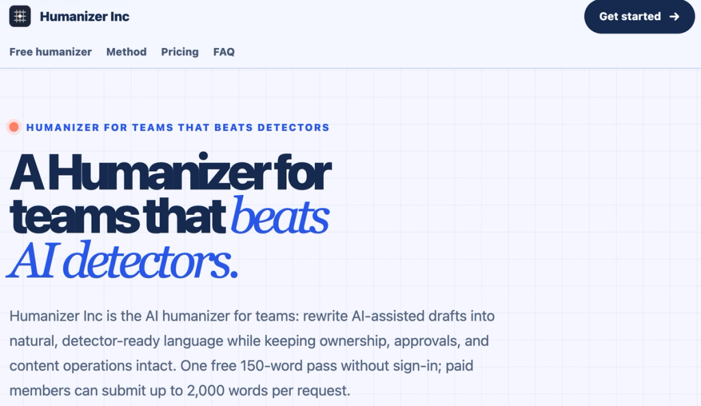 humanizer.inc homepage