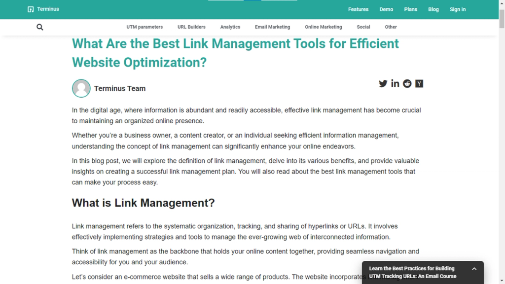 Best Link Management Tools By Terminus App