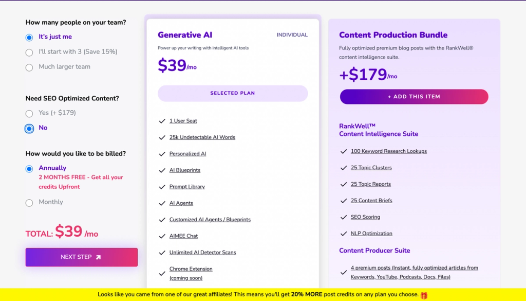 Content At Scale Monthly Pricing Content At Scale Review