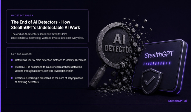 How StealthGPT's undetectable AI technology works to bypass AI detectors