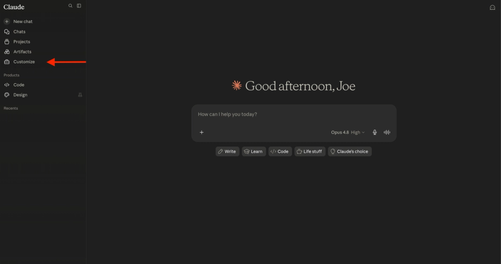 Claude dashboard