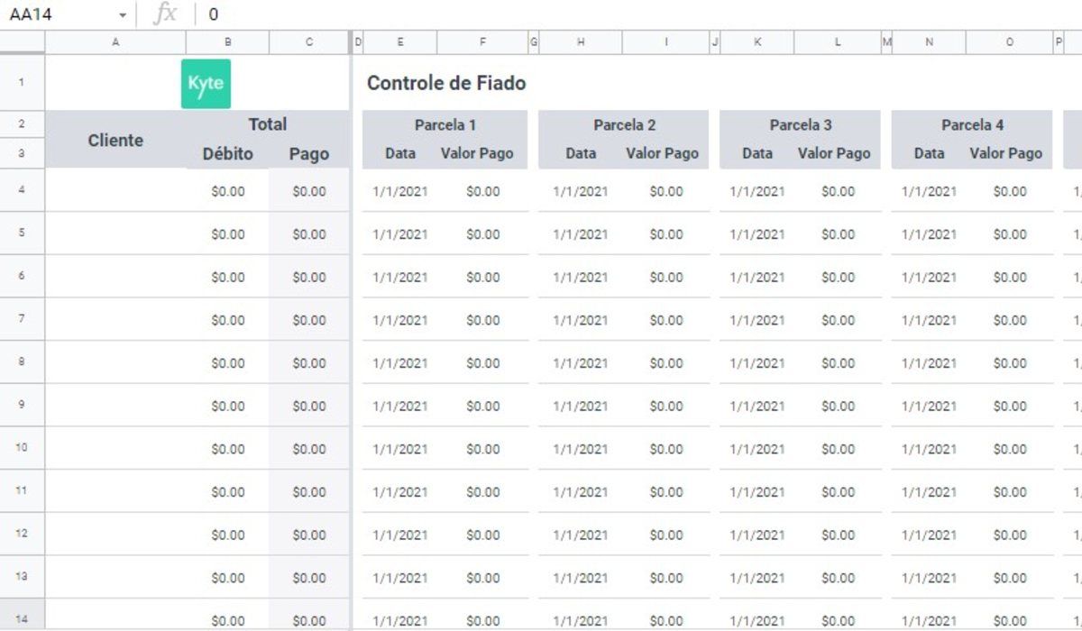 planilha de controle de vendas