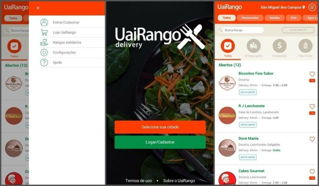 app de delivery UaiRango