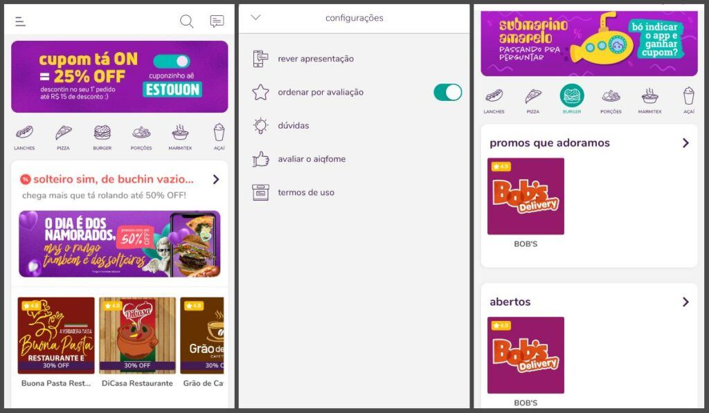 app de delivery aiqfome