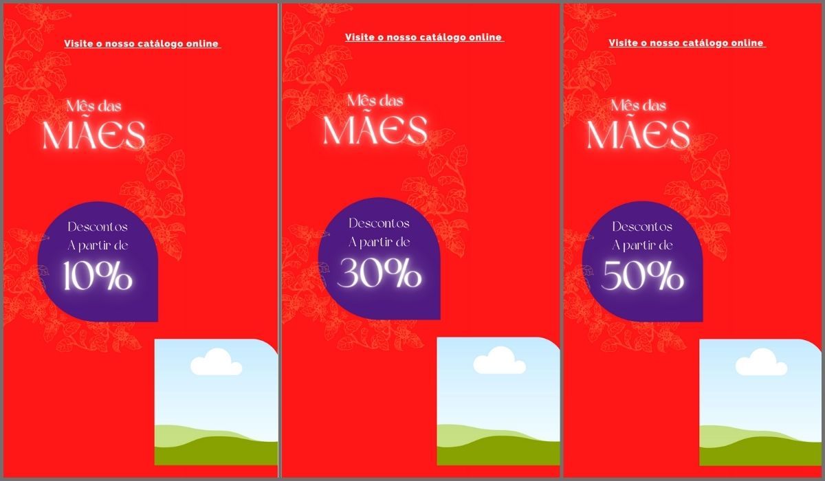 templates de Dia das Mães Descontos especiais