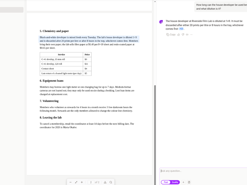 ChatPDF Review: A Trap Question, a Missing Citation and a Fair Free Tier (4/5)