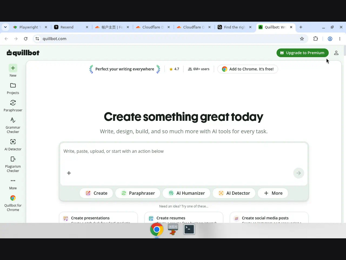 QuillBot homepage