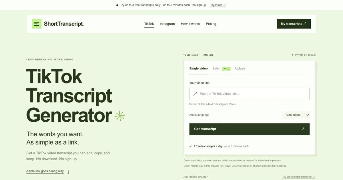 ShortTranscript