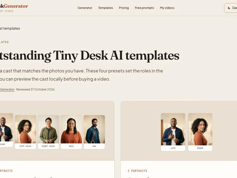 Tiny Desk Generator cover image