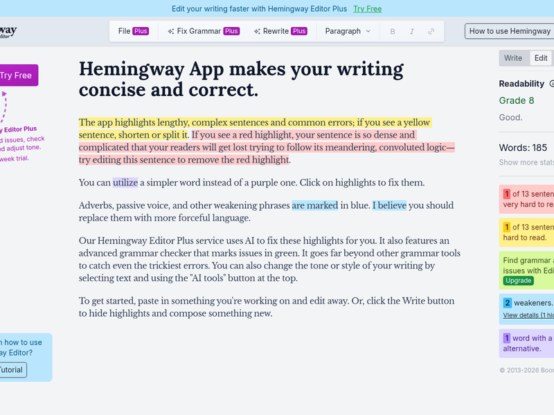 Hemingway Editor cover image