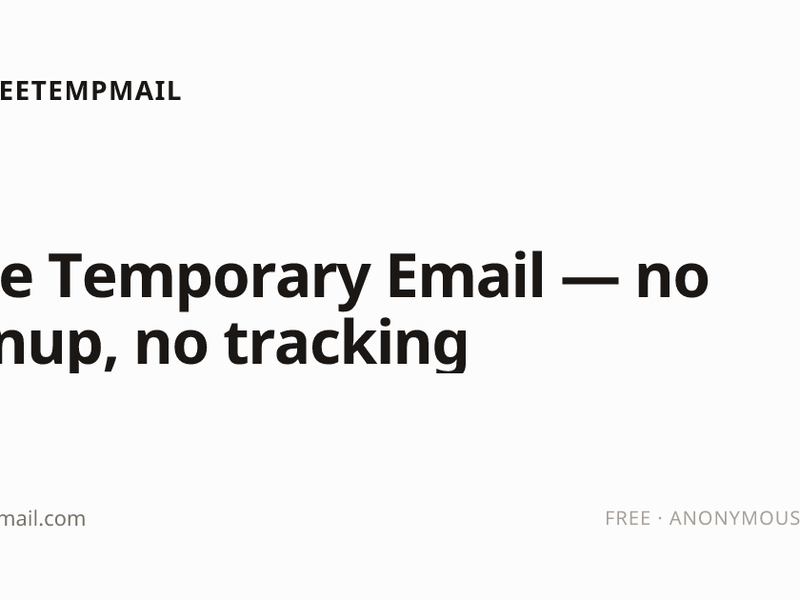 FreeTempMail cover image