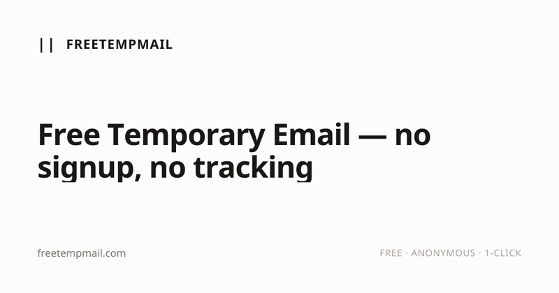 FreeTempMail cover image