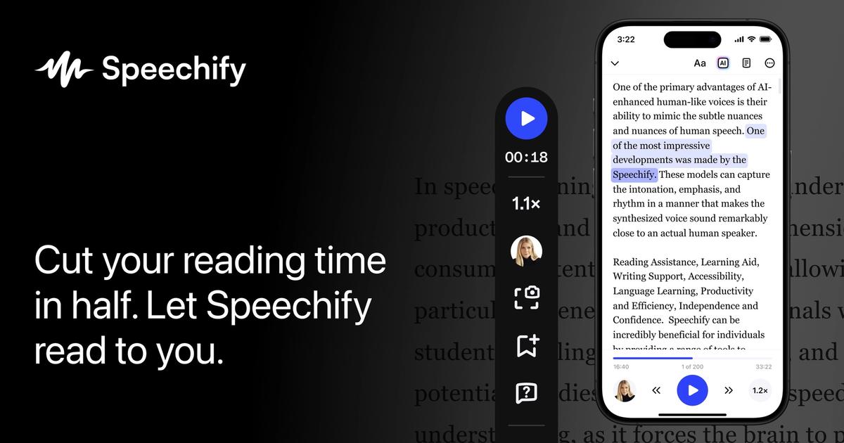 Speechify listing cover