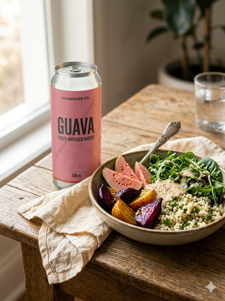 MadWater Guava with fruit bowl