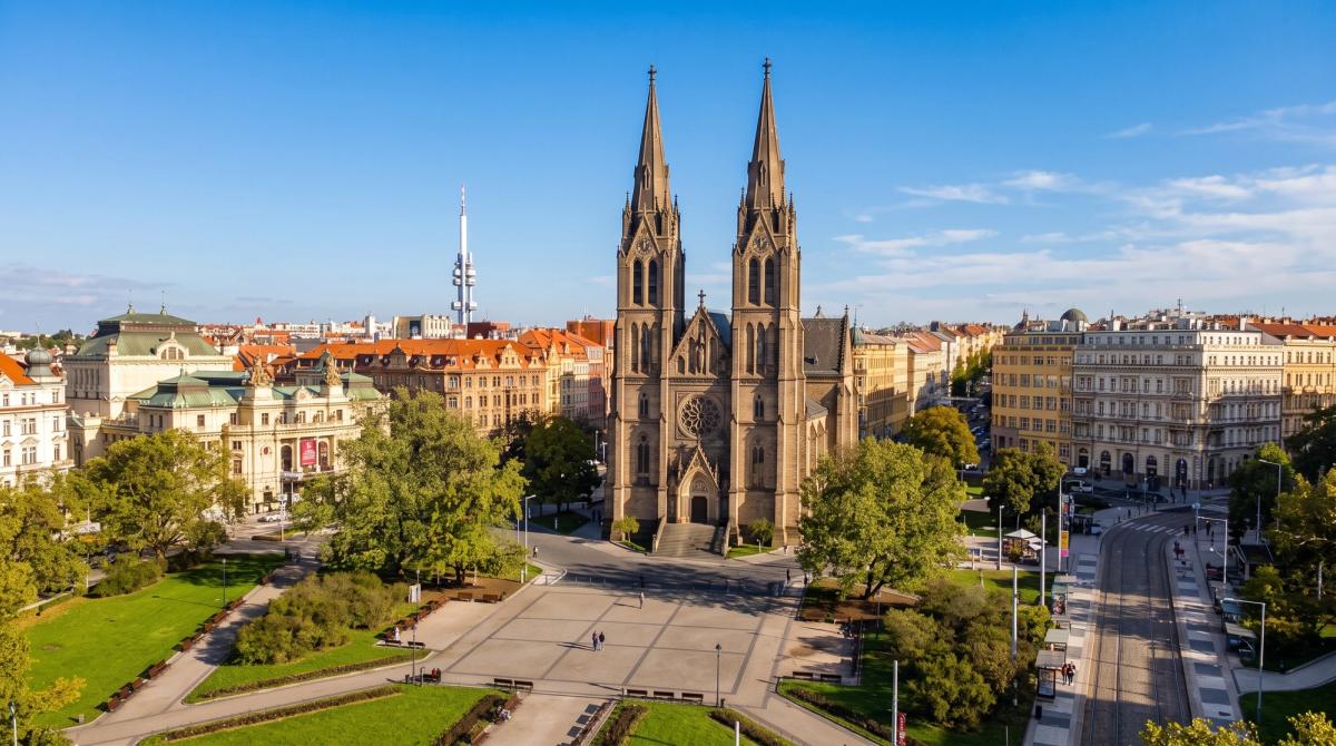 Náměstí Míru from above