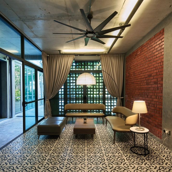 A cozy lounge or waiting area