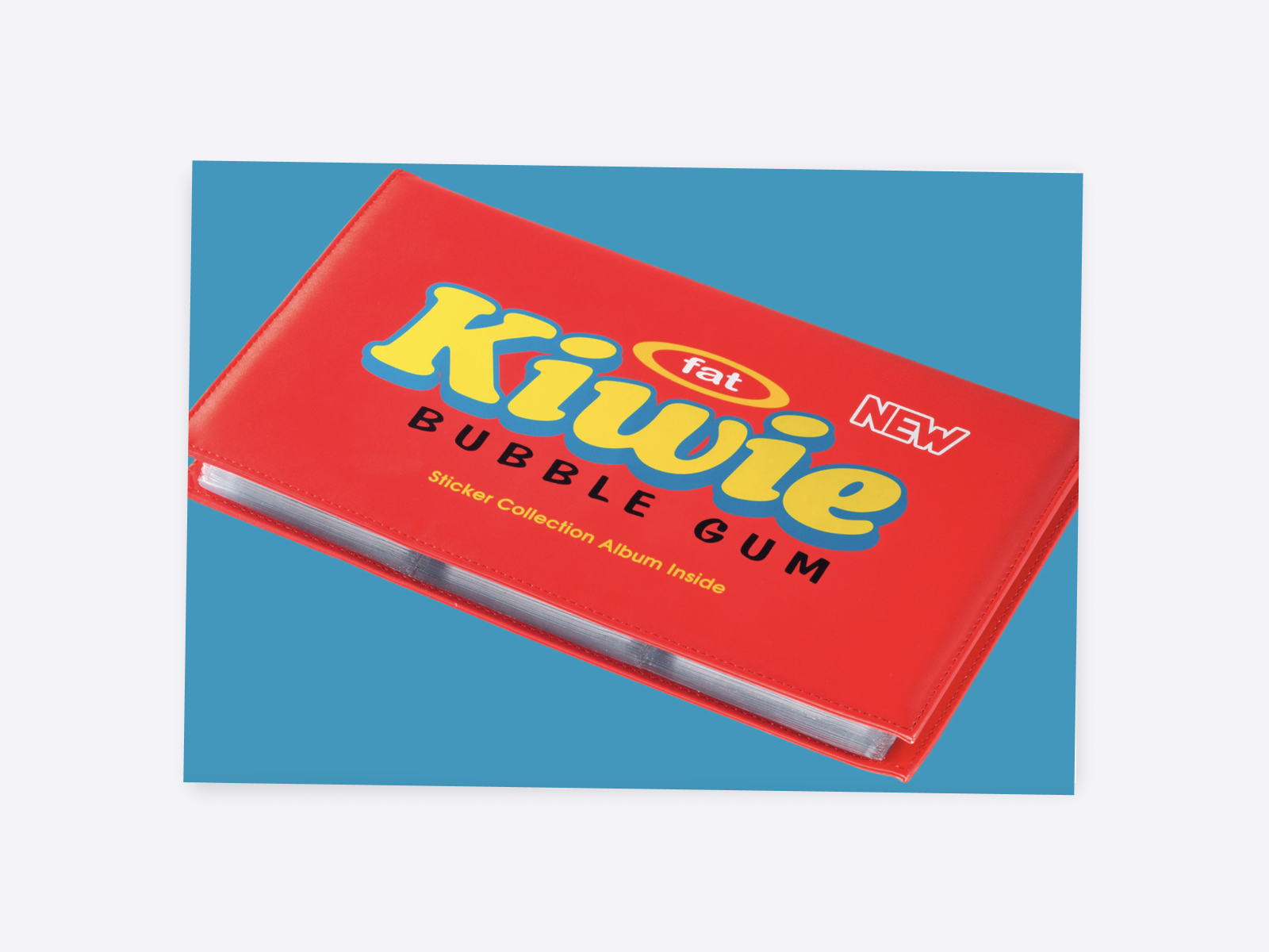 Kiwi bubble gum album design, with bubble typography