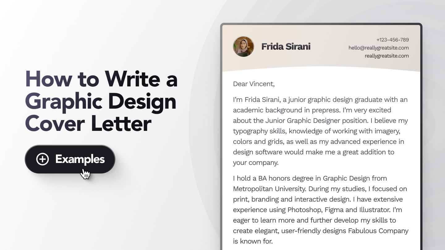 graphic design job cover letter examples