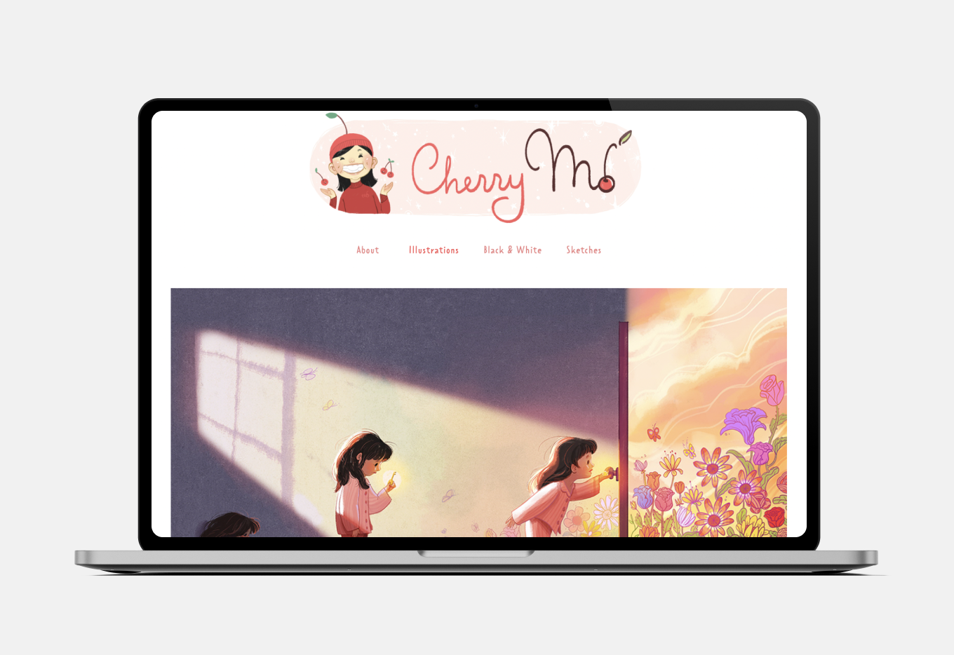 A portfolio with full-screen illustrations.