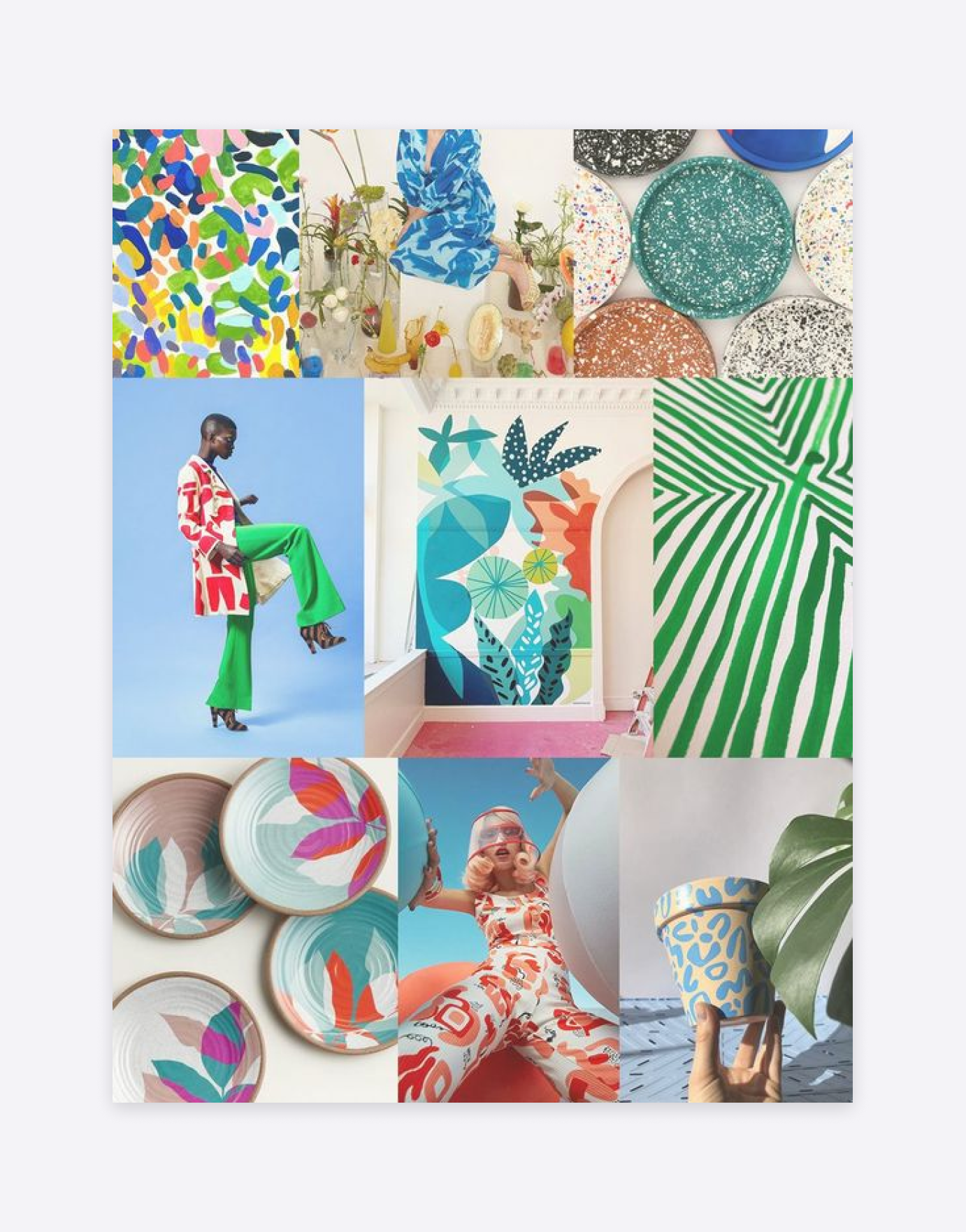A colorful example of a fashion portfolio