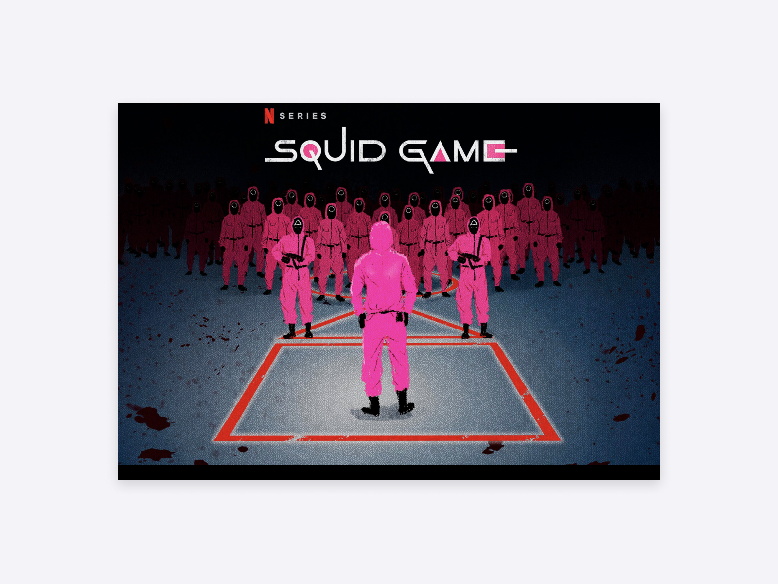 Squid game poster, an example for tangled typography