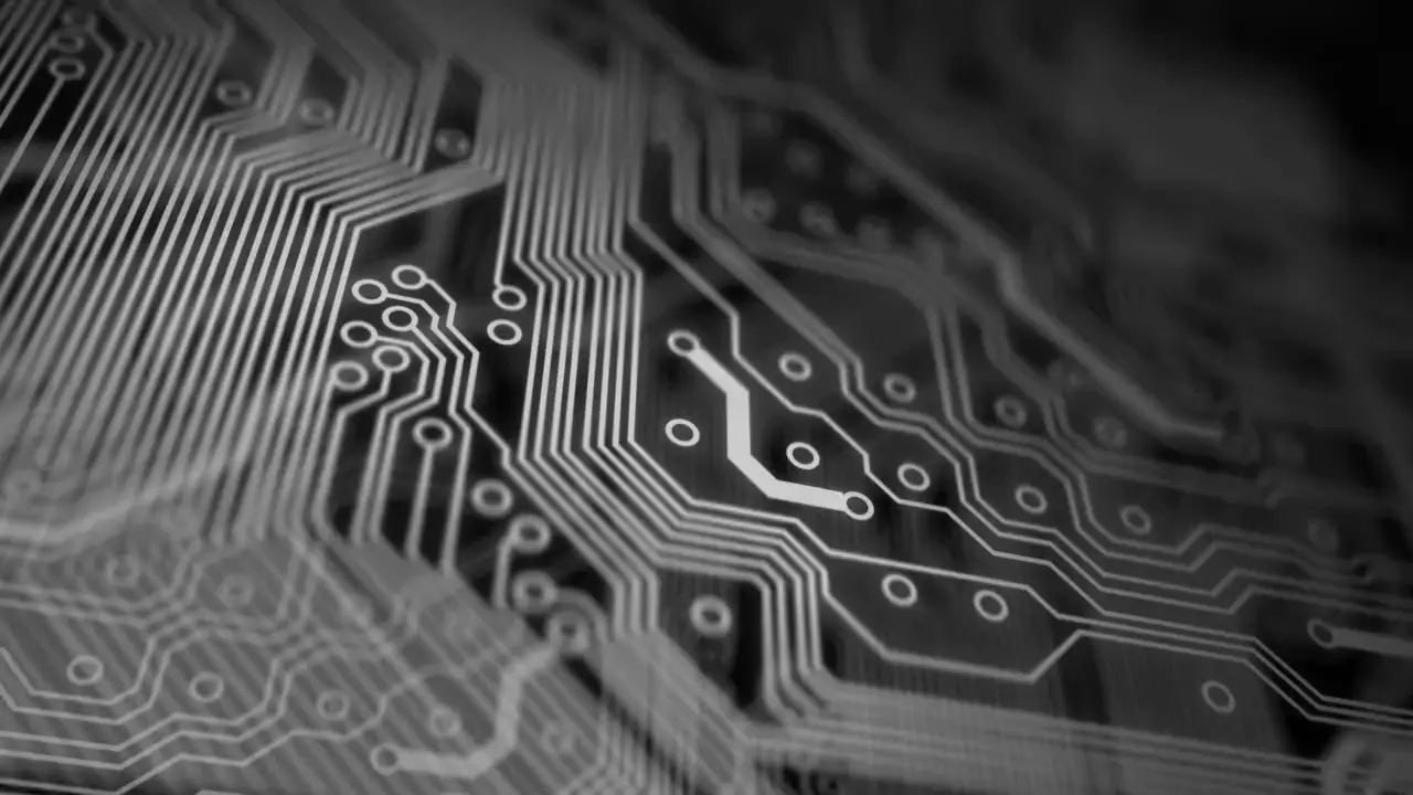 Close-up of an electronic circuit board