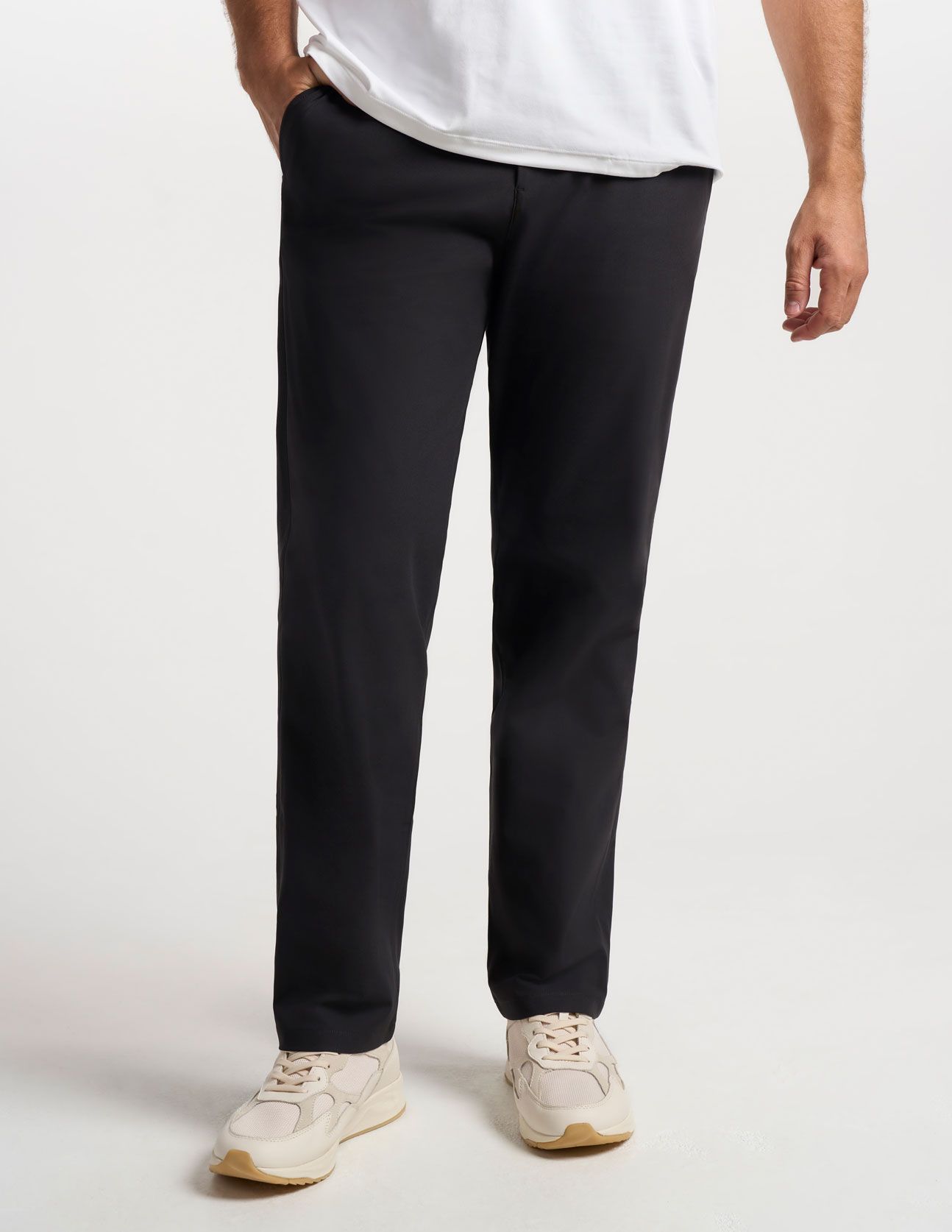 Stretch Khakis - Black - Relaxed Fit