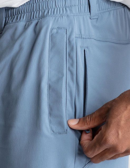 Khaki Shorts - Pacific Blue