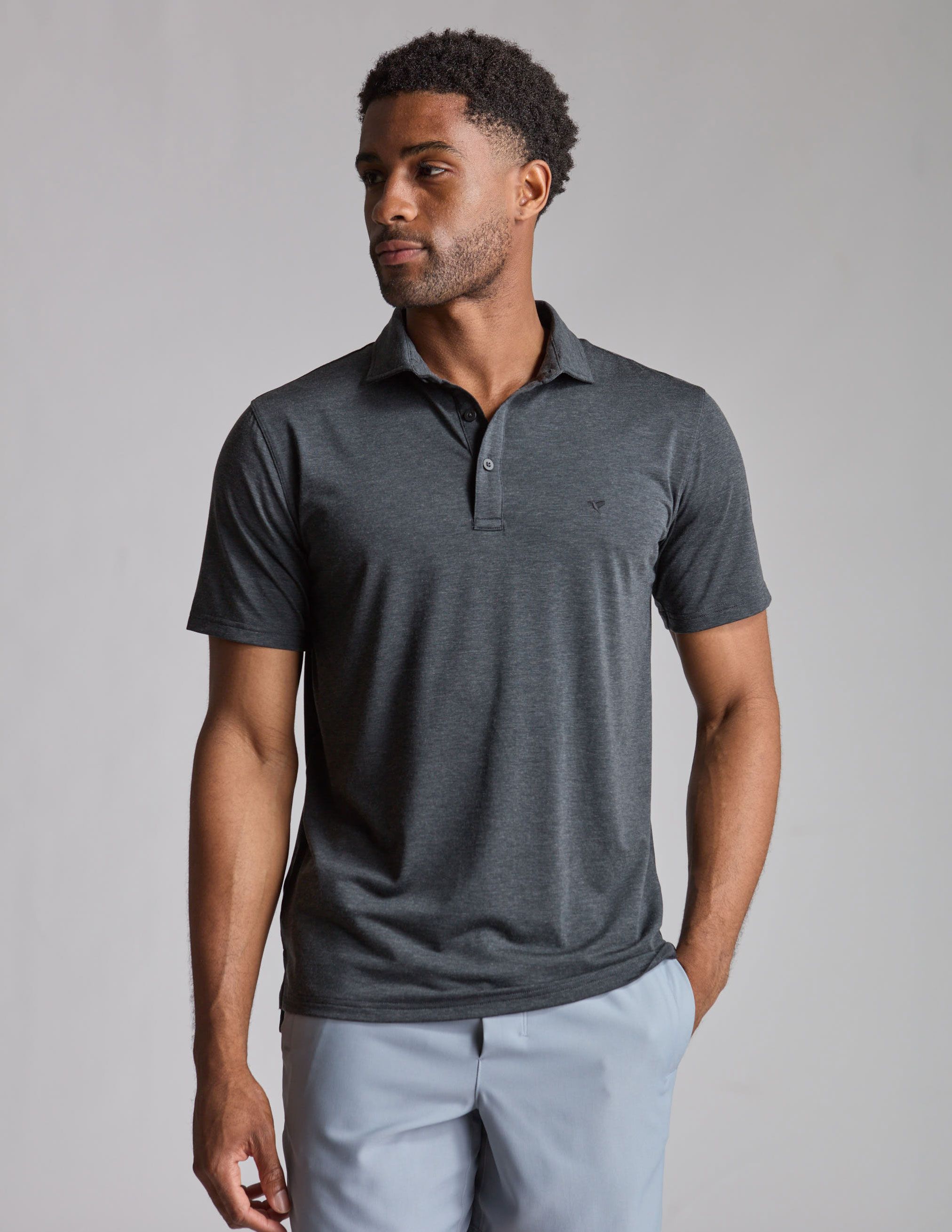 トップス NEVERTRUST polo shirt NoSweat Polo - Black Heather | birddogs
