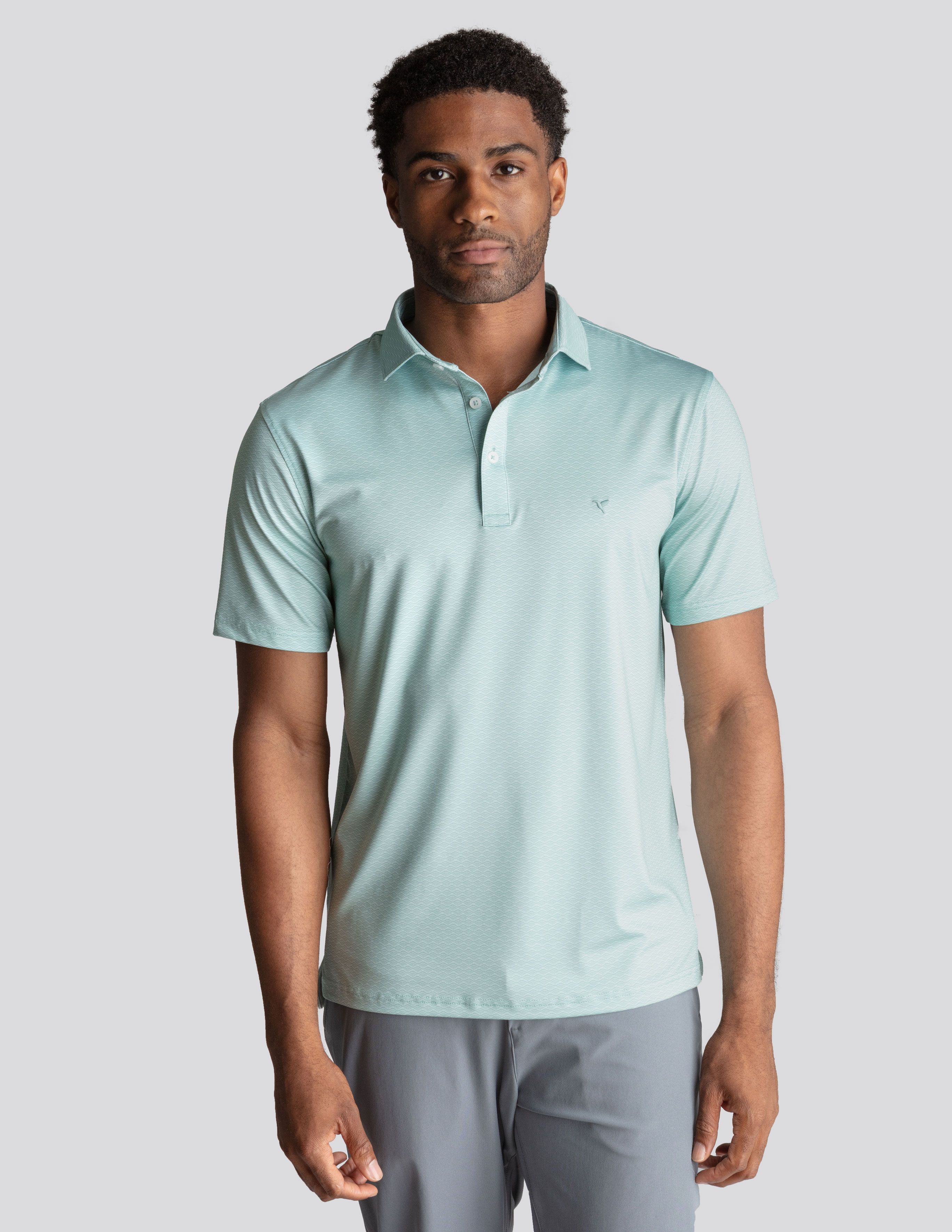 NoFlop Golf Polo - Link Swell Green (The 18th & Aperol)