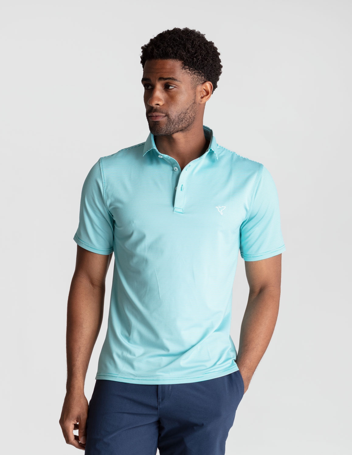 Performance Polo - Green Stripes