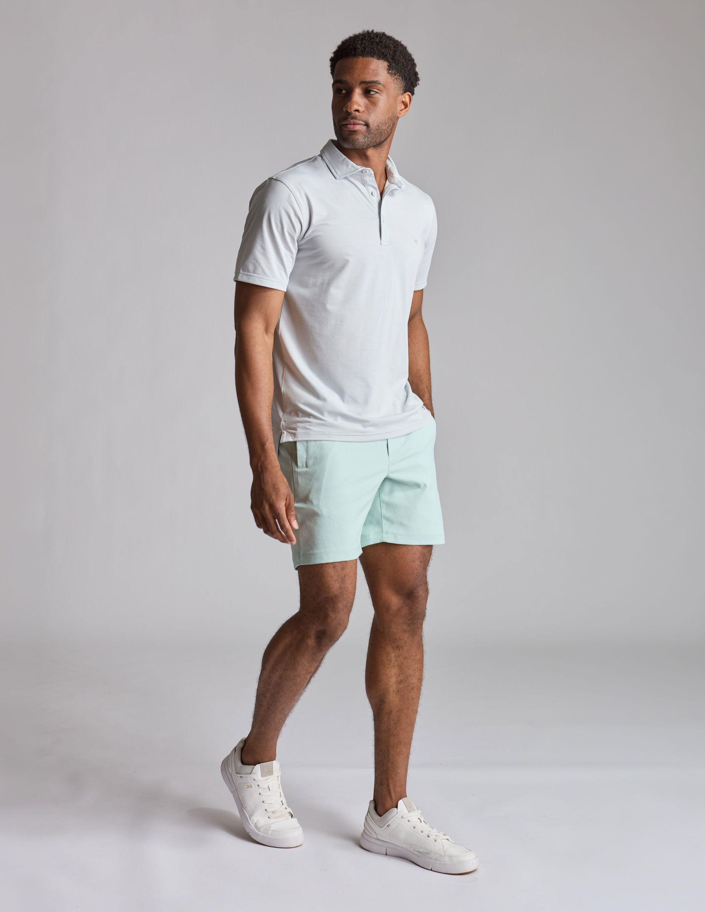 NoSweat Polo - Light Gray Heather