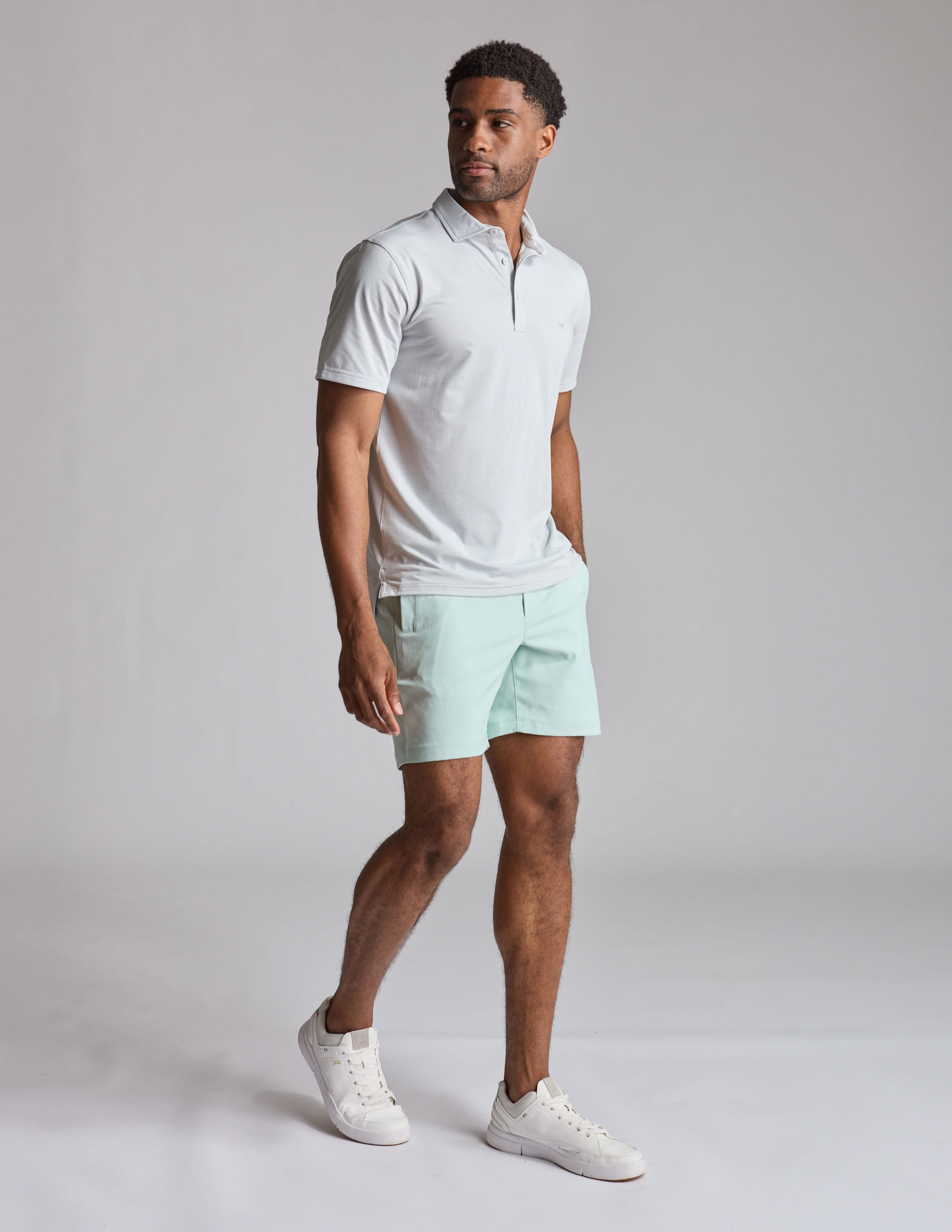 NoSweat Polo - Light Gray Heather