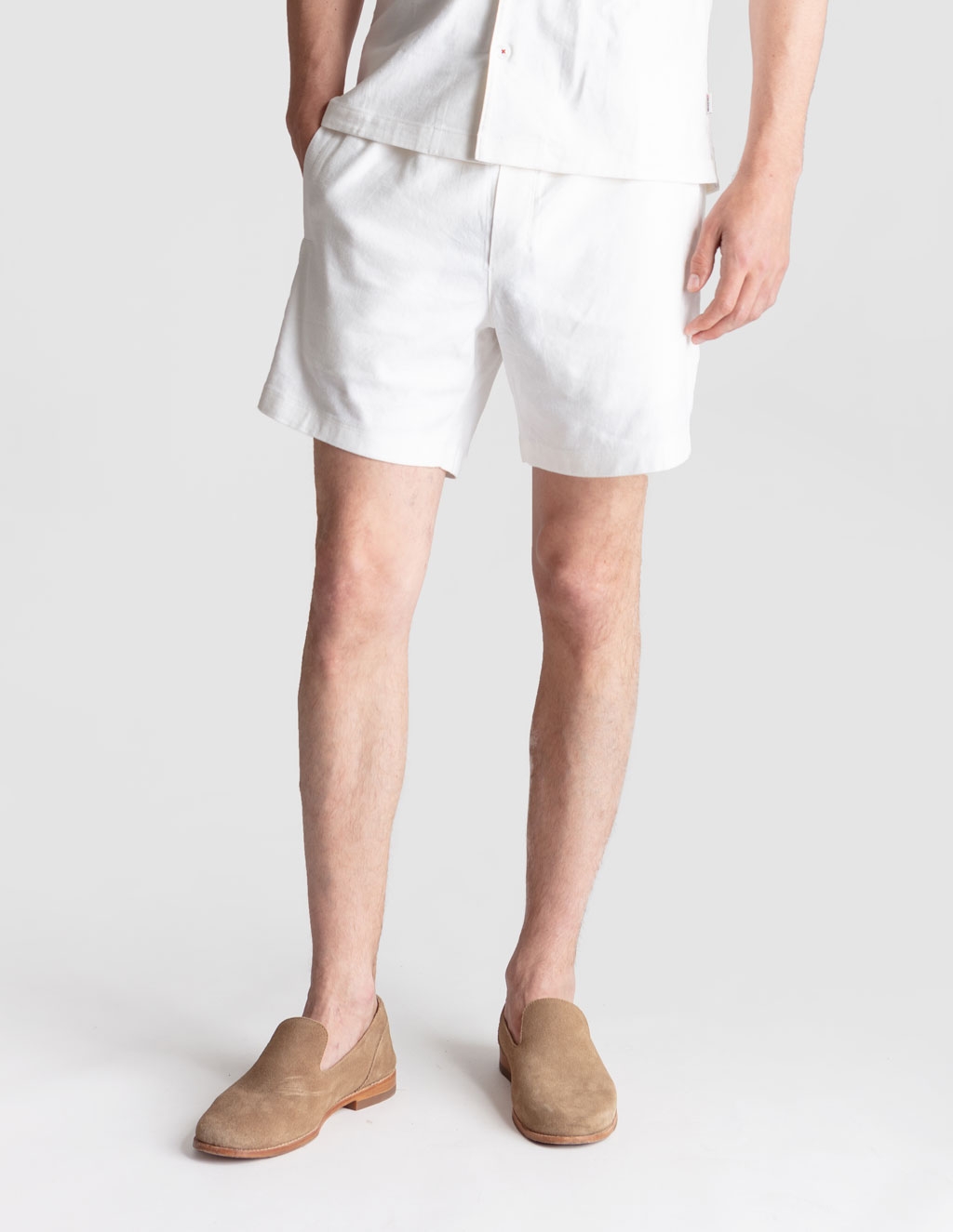 Tech Linen Shorts - White