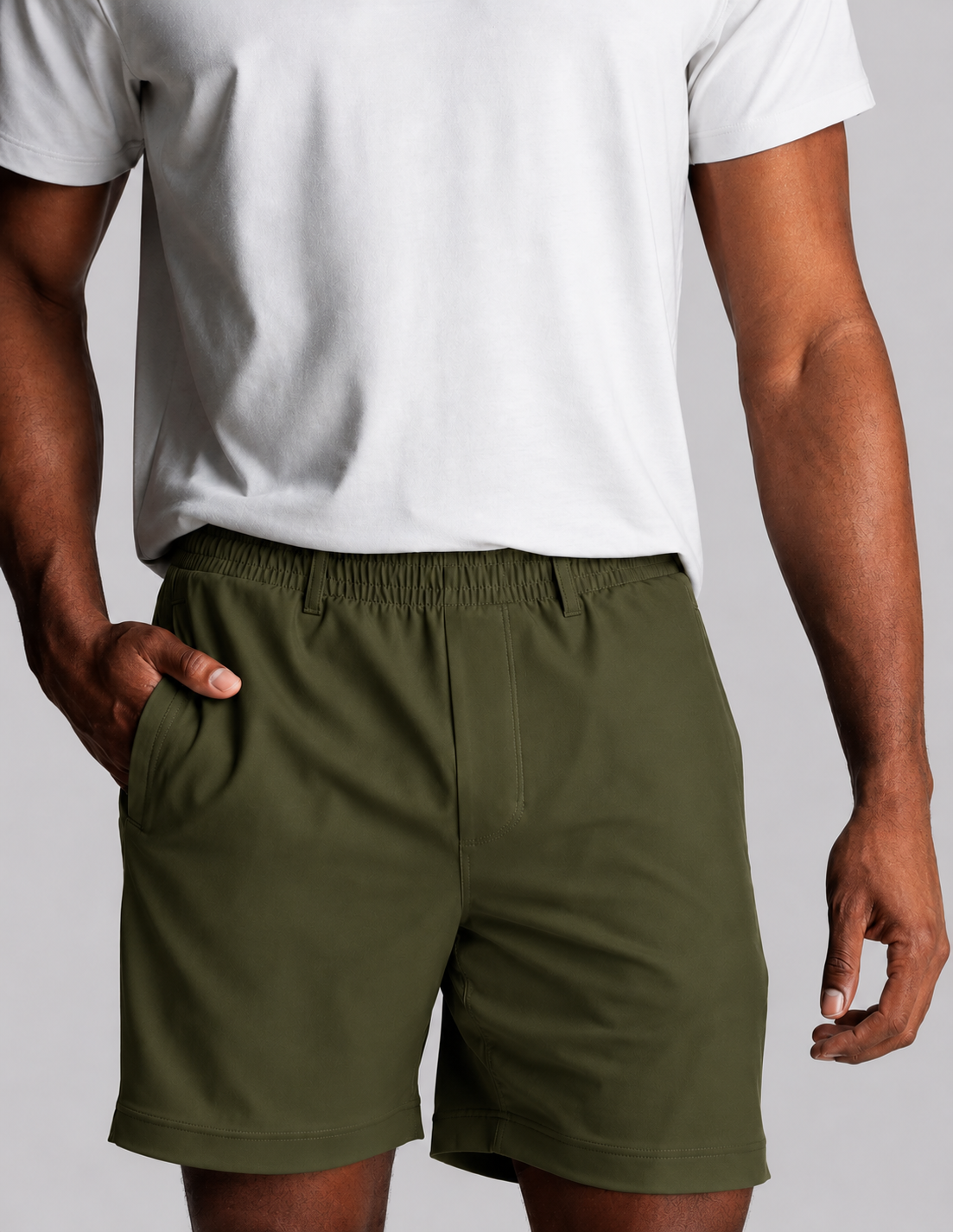 3 in 1 Khaki Shorts - Forrest Green (The Forrest Pumps)