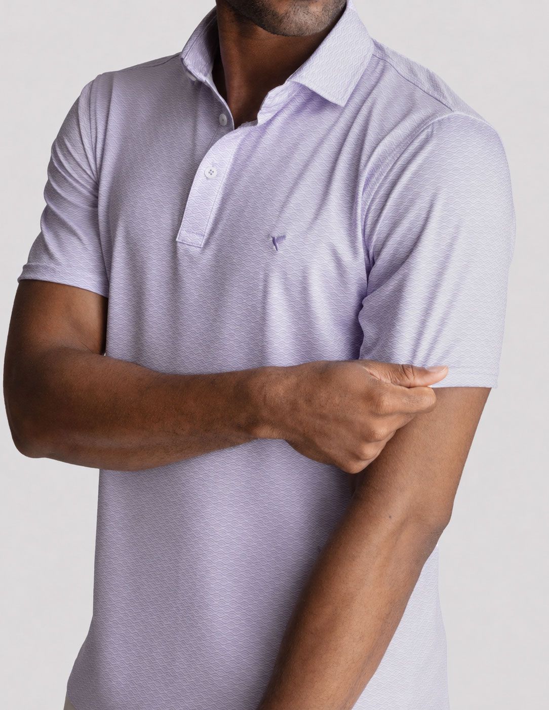 NoFlop Golf Polo - Link Swell Purple (The Cart Cooler Captain)