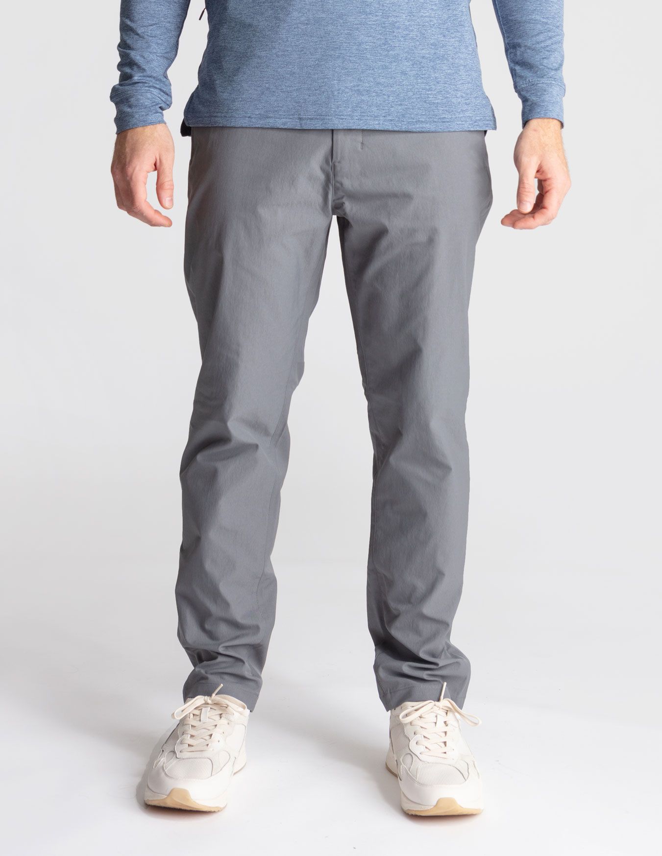 Stretch Khakis - Dark Gray - Classic Fit