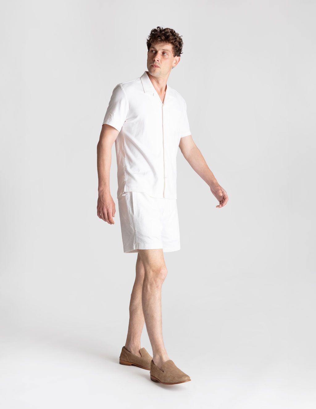 Tech Linen Shorts - White