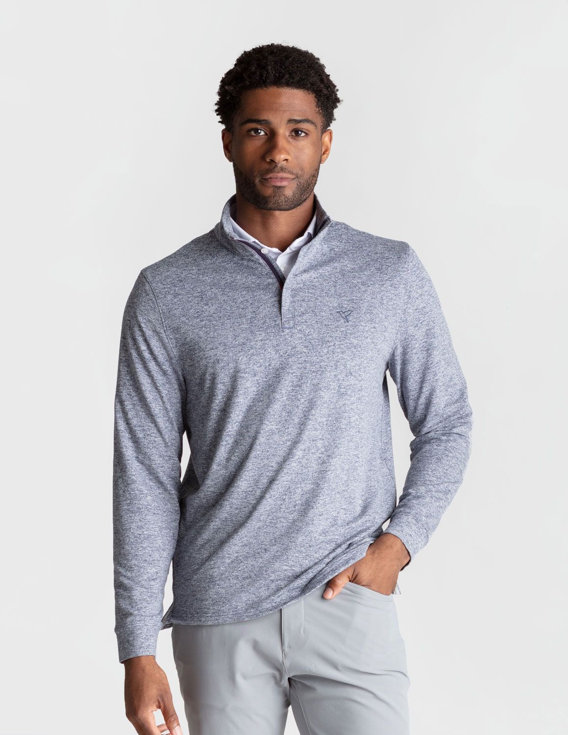Last Layer Lined Q-Zip - Midnight Static Heather (The Last Guy Up)