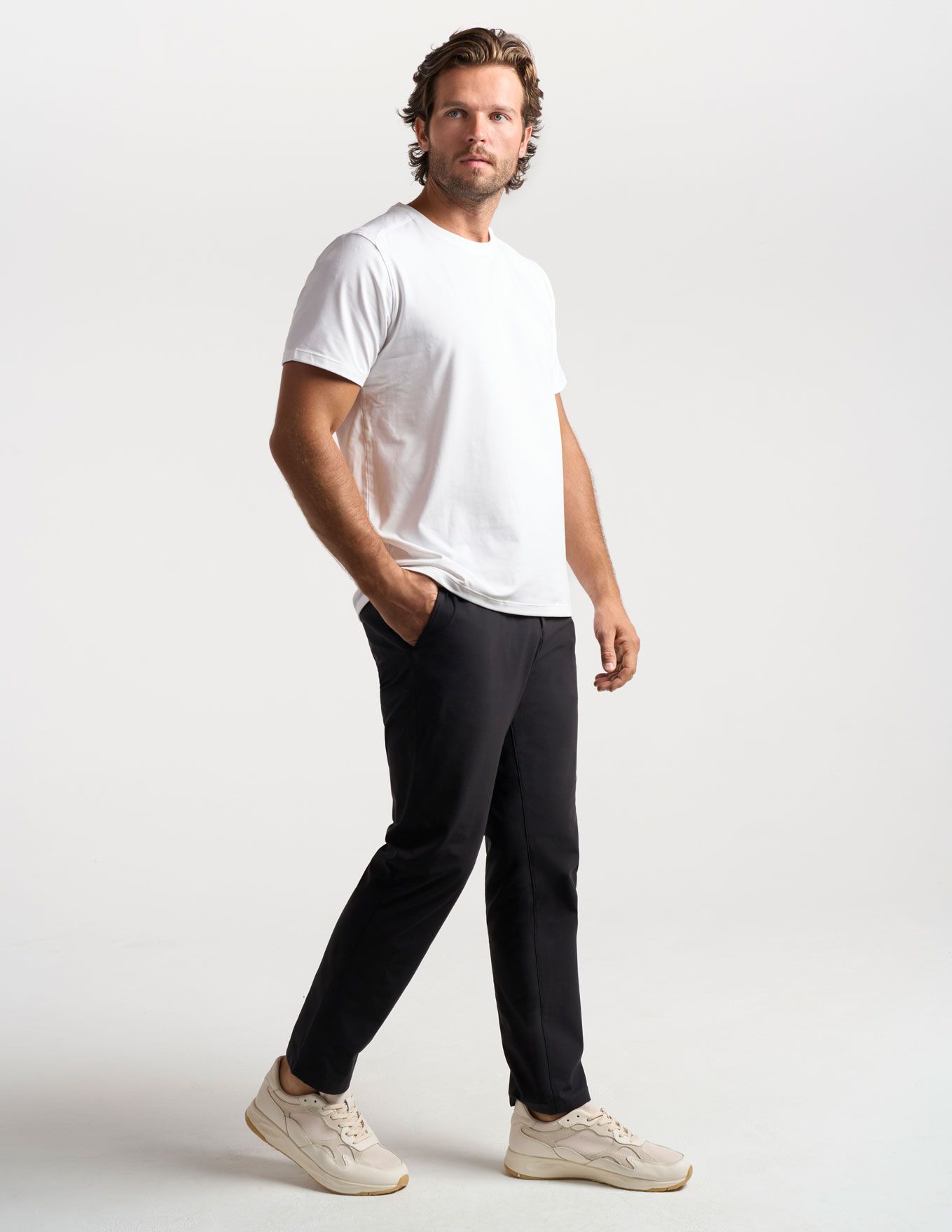 Stretch Khakis - Black - Classic Fit