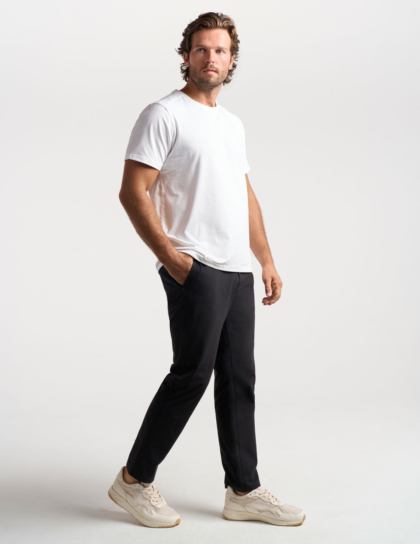 Stretch Khakis - Black - Classic Fit