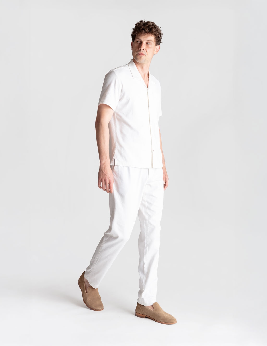 Tech Linen Pants - White
