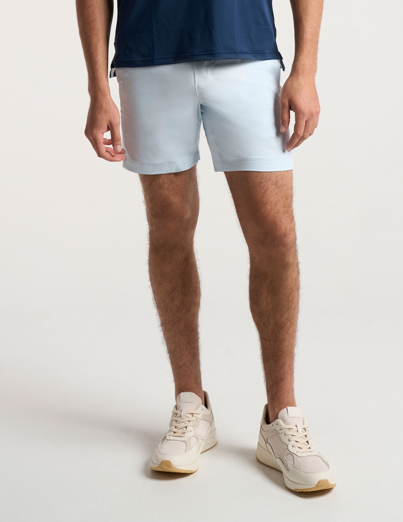 Khaki Shorts - Powder Blue