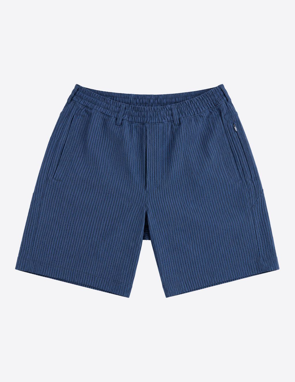 3 in 1 Khaki Shorts - Navy Seersucker (The Shinnecock Slides)